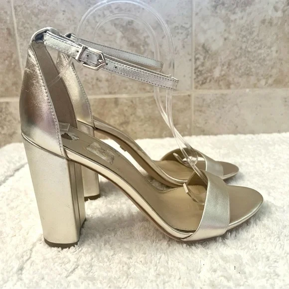 Sam Edelman Yaro Sandal Women's gold bronze Leather Ankle Strap holidays 9M - Picture 2 of 11